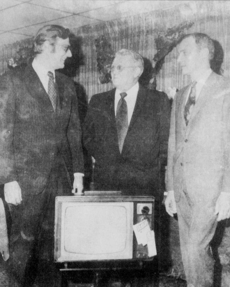 A TV for years of service at Jacoby’s Furniture Co.