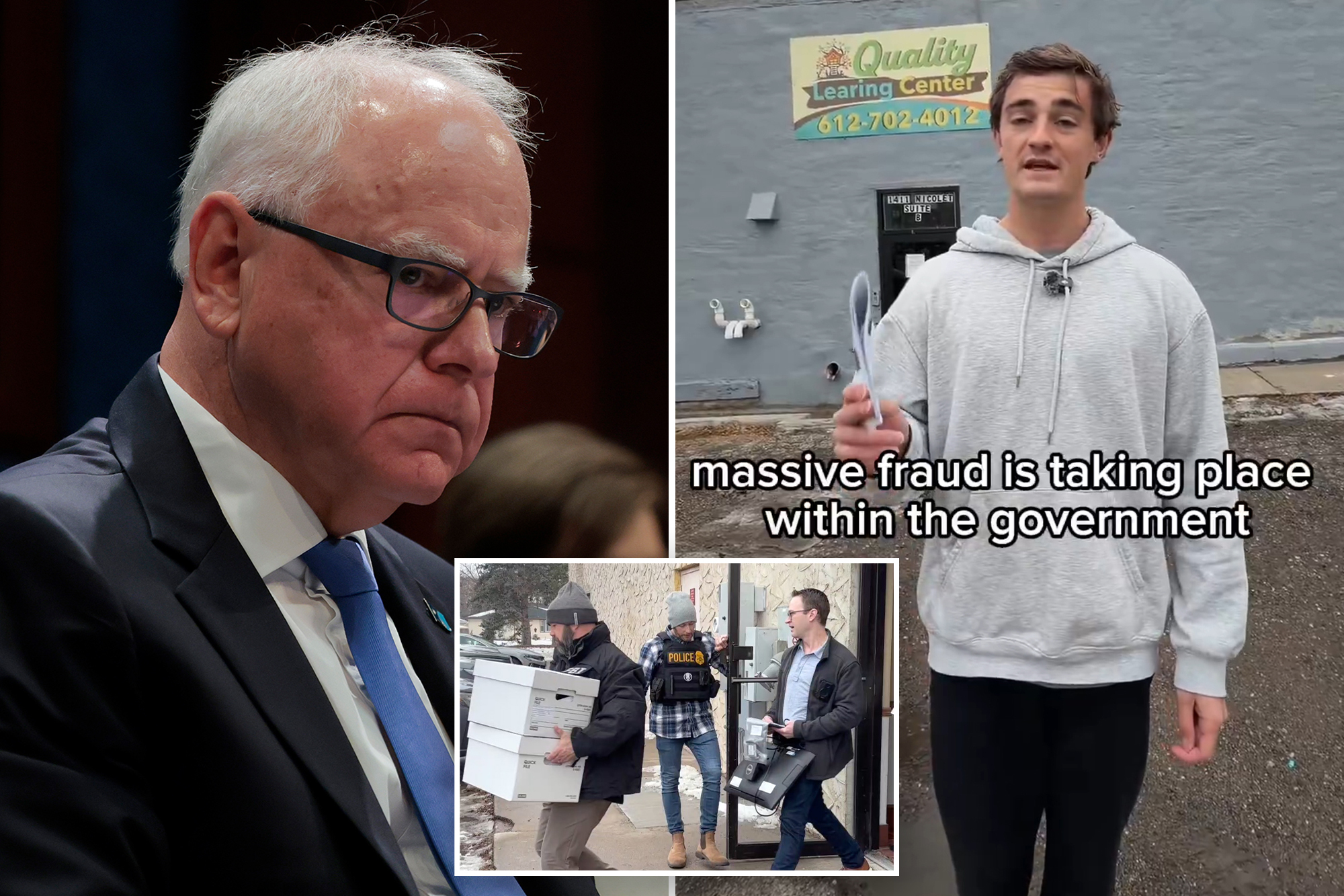 Minnesota Gov. Tim Walz desperately defends himself from Somali fraud