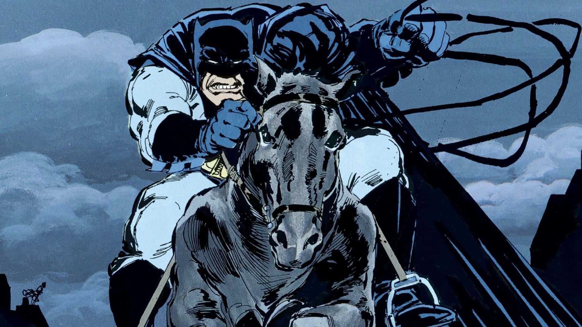 Batman Rides a Horse in The Dark Knight Returns