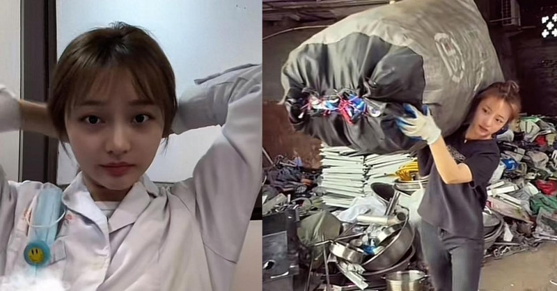 Cô gái ngày làm chuyên viên ở bệnh viện, tối thu gom phế liệu