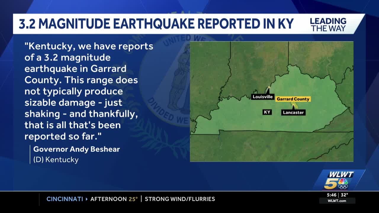3.1 magnitude earthquake recorded in Kentucky