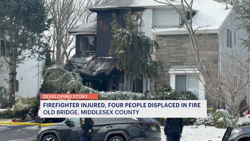 Firefighter injured, 4 residents displaced after Old Bridge house fire