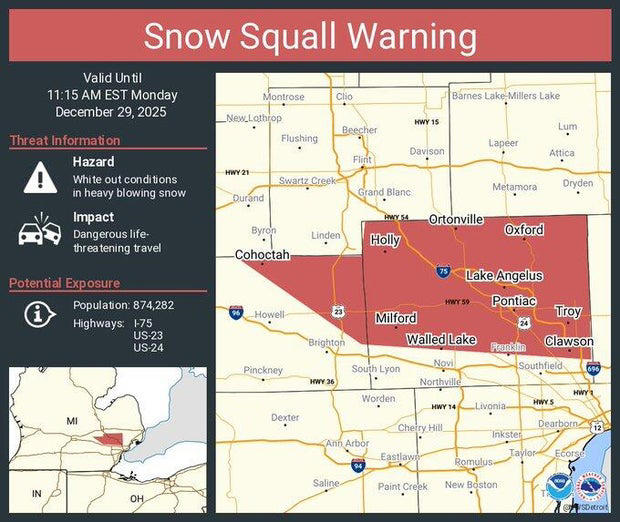 Winter weather woes: Metro Detroit sees power outages, snow squalls