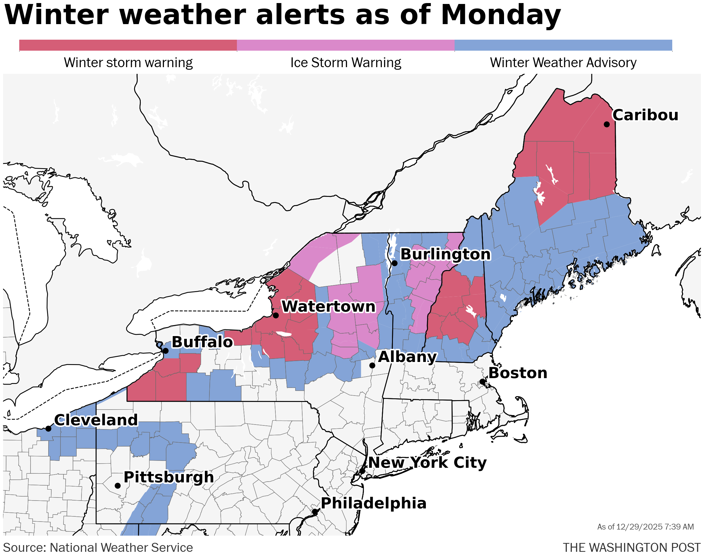 An ice storm hits parts of New York and the Northeast