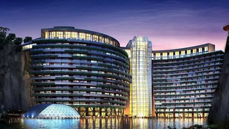 10 صور لـ أغرب فندق في العالم- يقع في حفرة تحت الأرض كتبت- أسماء مرسي: فندق إنتركونتيننتال شانجه