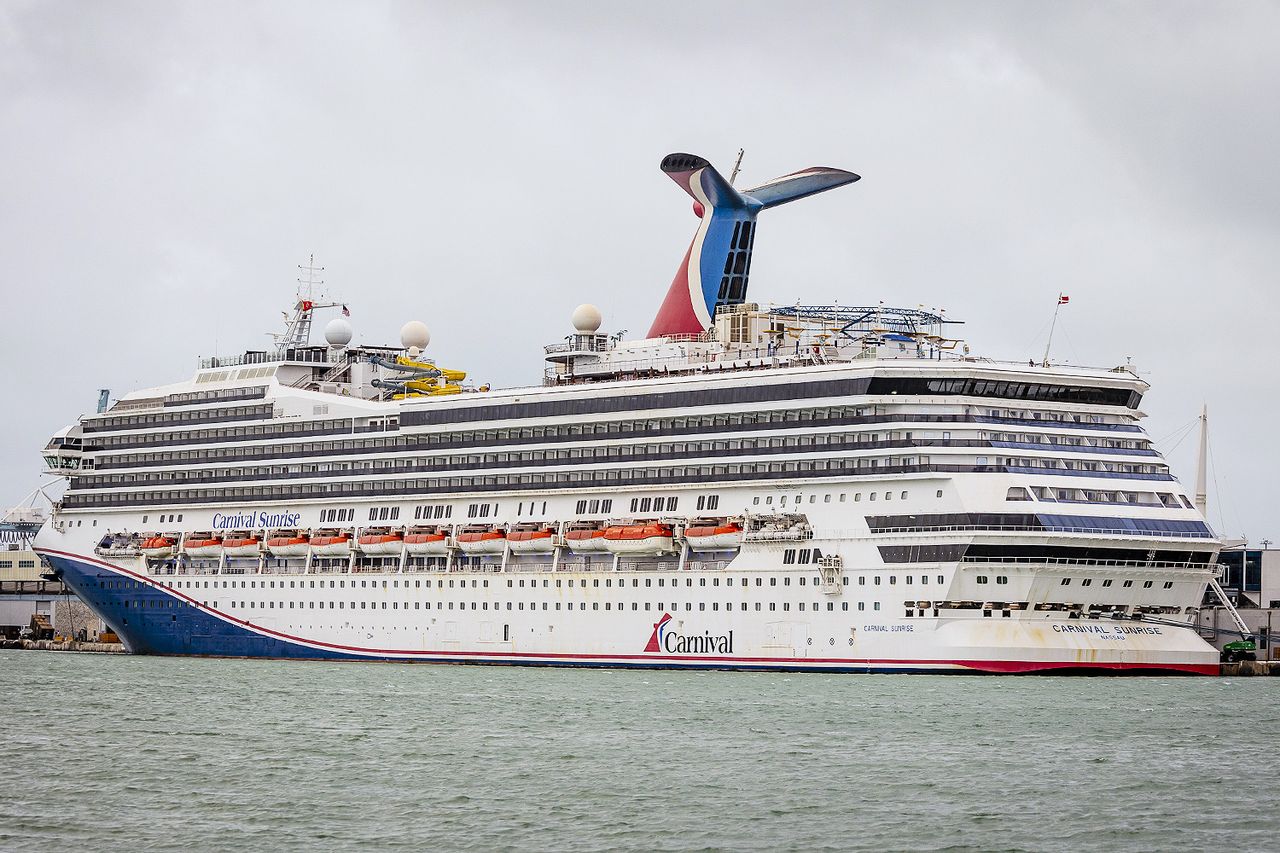 The Carnival Sunrise cruise ship docked at the cruise terminal at PortMiami in Miami, Florida, US, on Saturday, Dec. 16, 2023. Carnival Corp. is scheduled to release earnings figures on December 21