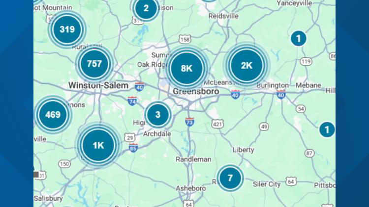 High winds cause power outages throughout Triad