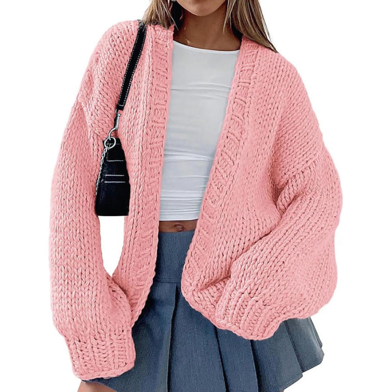 Amazon’s $27 chunky knit cardigan dresses up any outfit, and it comes ...