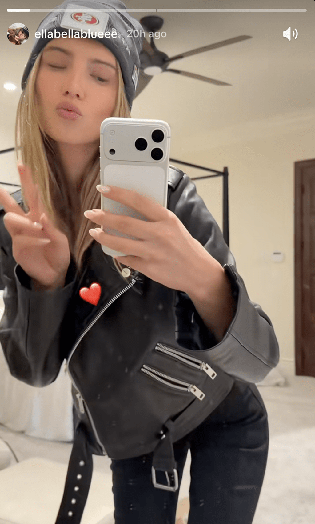 Nick Bosa shown with model girlfriend Ella Ailiff during 49ers’ nail ...