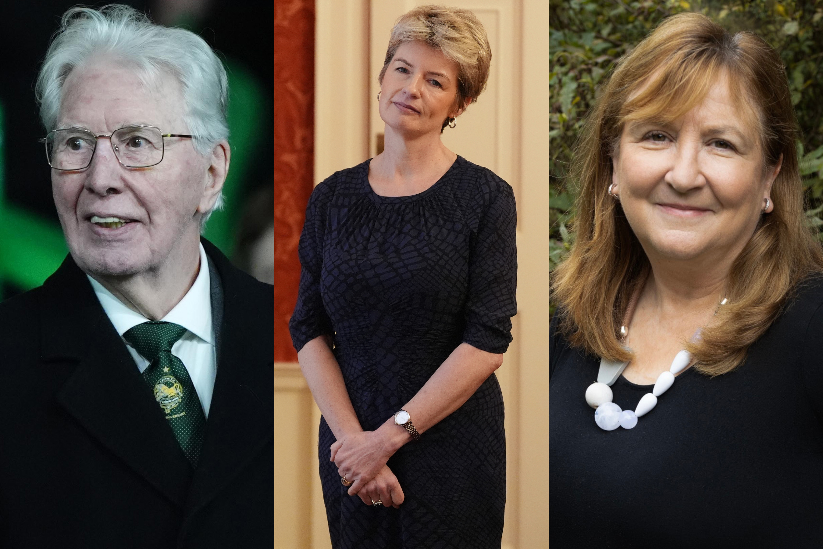 Former Celtic player Jim Craig, specialist midwife Hilary Alba from Glasgow, and Lorna Dawson from the James Hutton Institute in Aberdeen.