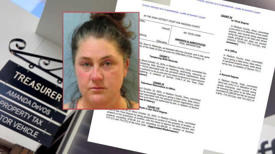 Third felony charge added in case against former Madison County treasurer<br>