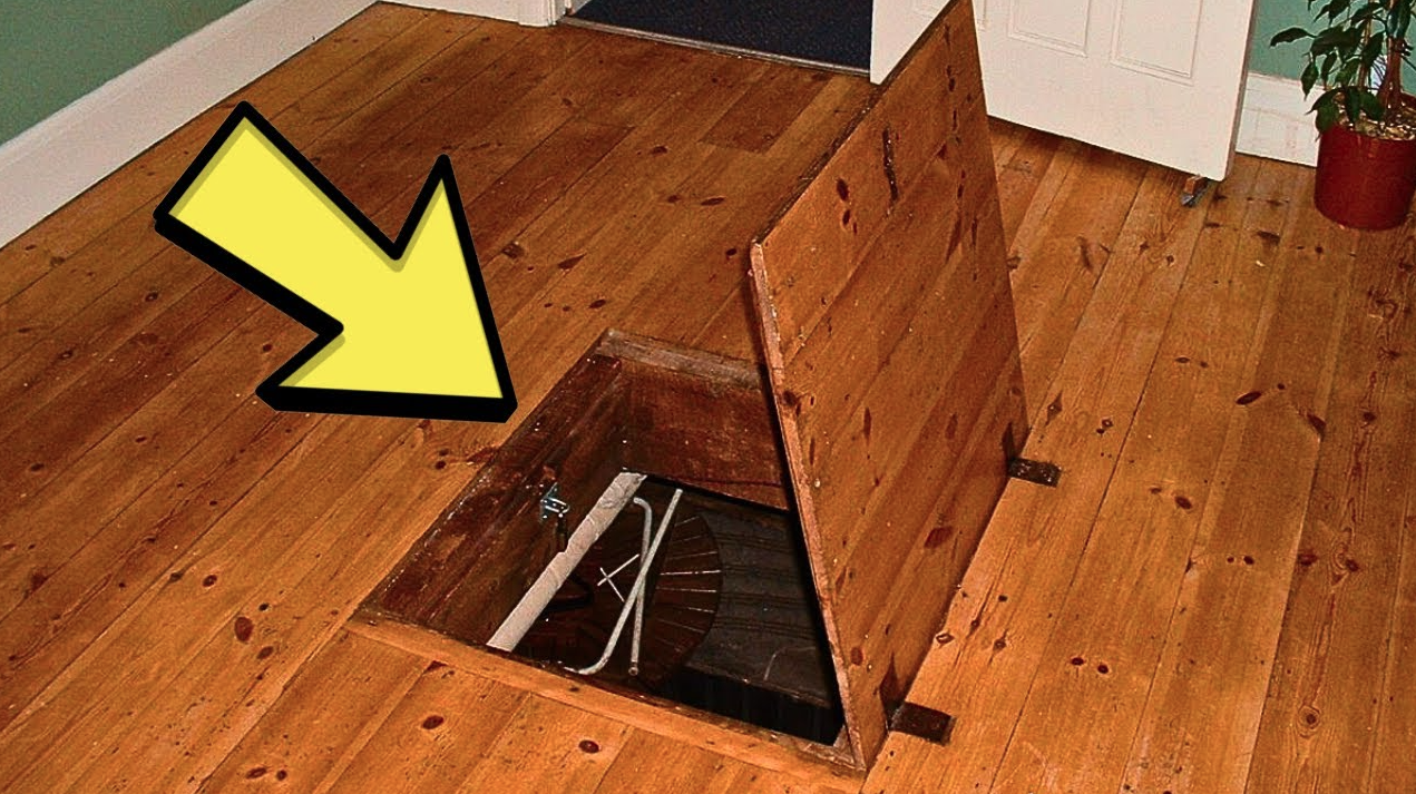 Woman finds hidden trapdoor while cleaning her home