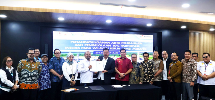 PHE Serahkan 10 Persen Saham WK Jambi Merang ke Sumsel Energi Merang