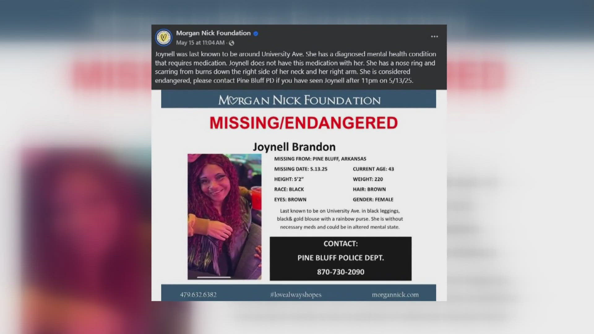 Man charged with murder in connection to disappearance of Pine Bluff woman