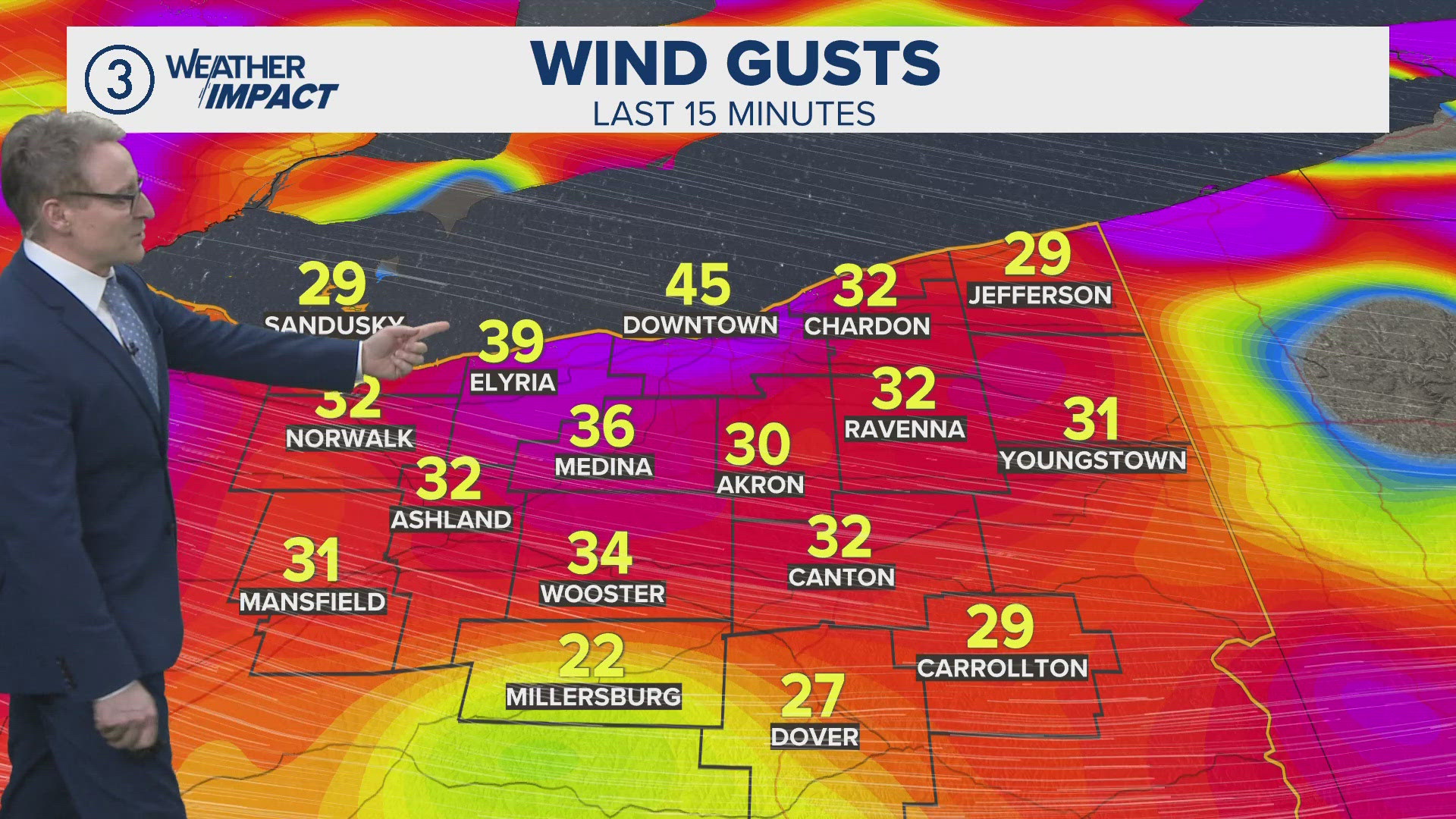 Northeast Ohio weather impact alert forecast: Snow squalls and high winds