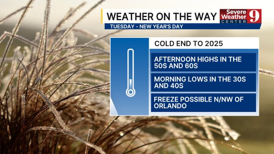 Chilly New Year’s Eve ahead: Cold front brings freeze watch and lows in ...