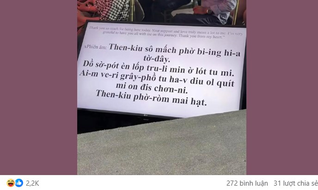 Bảng phiên âm tiếng Anh khiến cộng đồng mạng 'xoắn não'