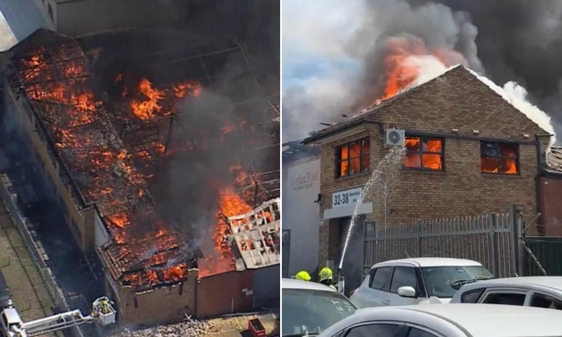 Huge factory fire erupts in Sydney sending a massive plume of thick ...