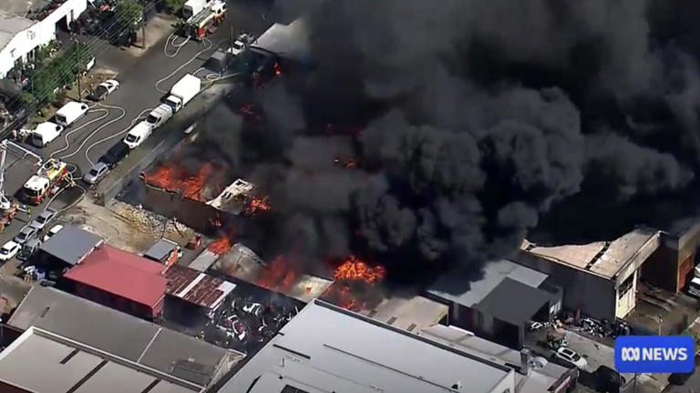 60 firefighters battle huge factory blaze