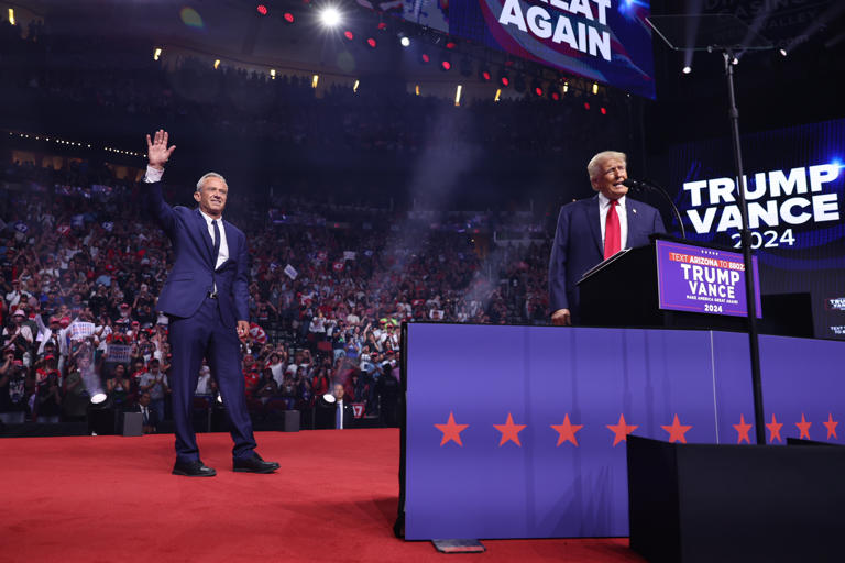 Kennedy publicly endorsed Trump's 2024 presidential bid at an Aug. 23 rally in Glendale, Arizona, forging their political alliance.