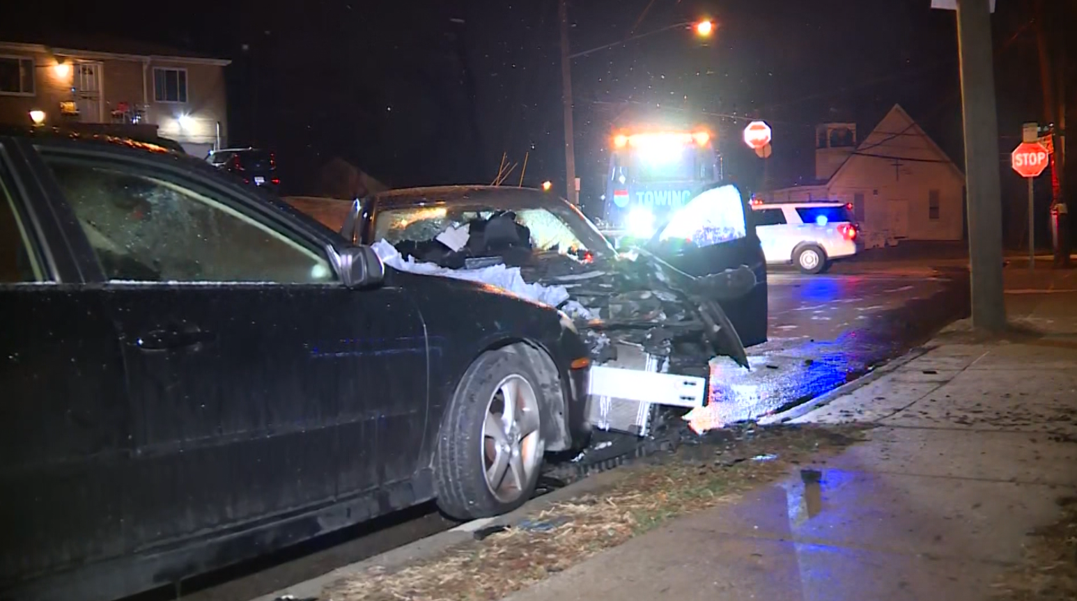 Police: Driver hospitalized after crashing into wall, car in East Westwood