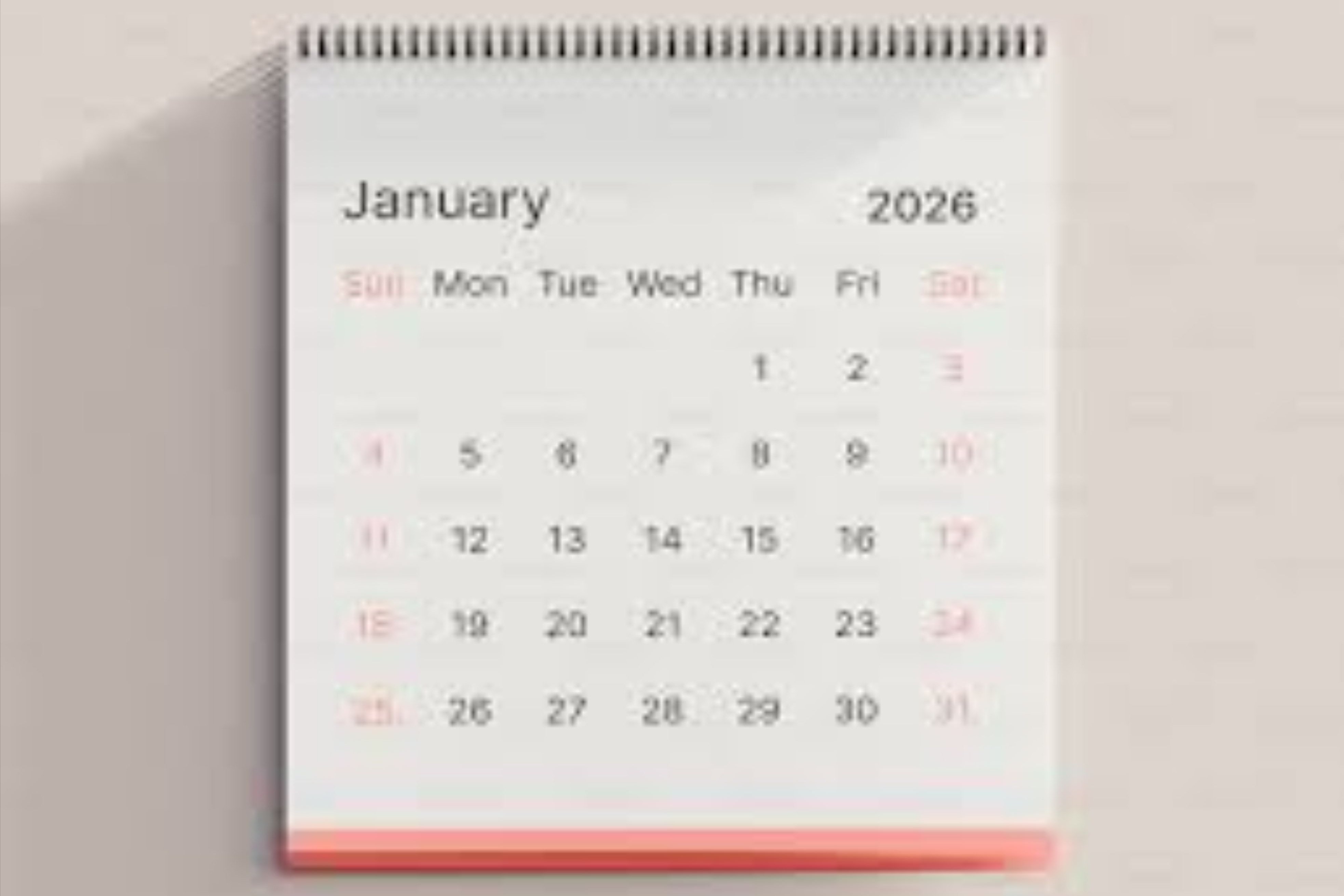 Kalender Januari 2026 Lengkap dengan Hari Libur Nasional