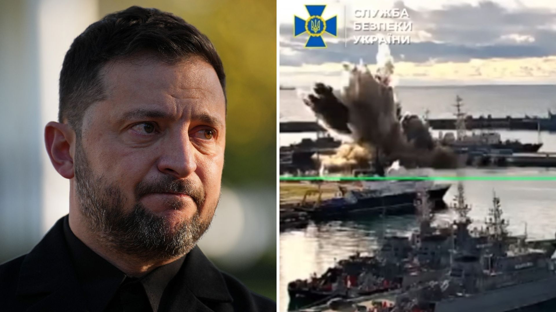 Ukraine hits Russian submarine with underwater drones