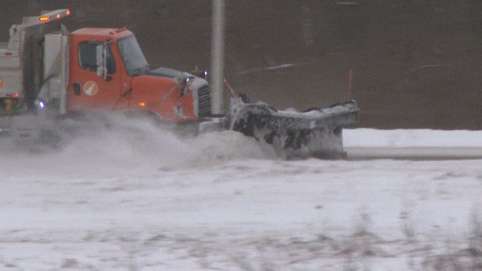 Drivers advised to slow down as wind, snow create slick roads