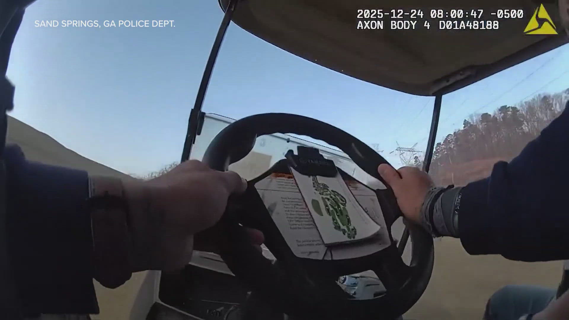 Man leads police on a chase while driving a golf cart