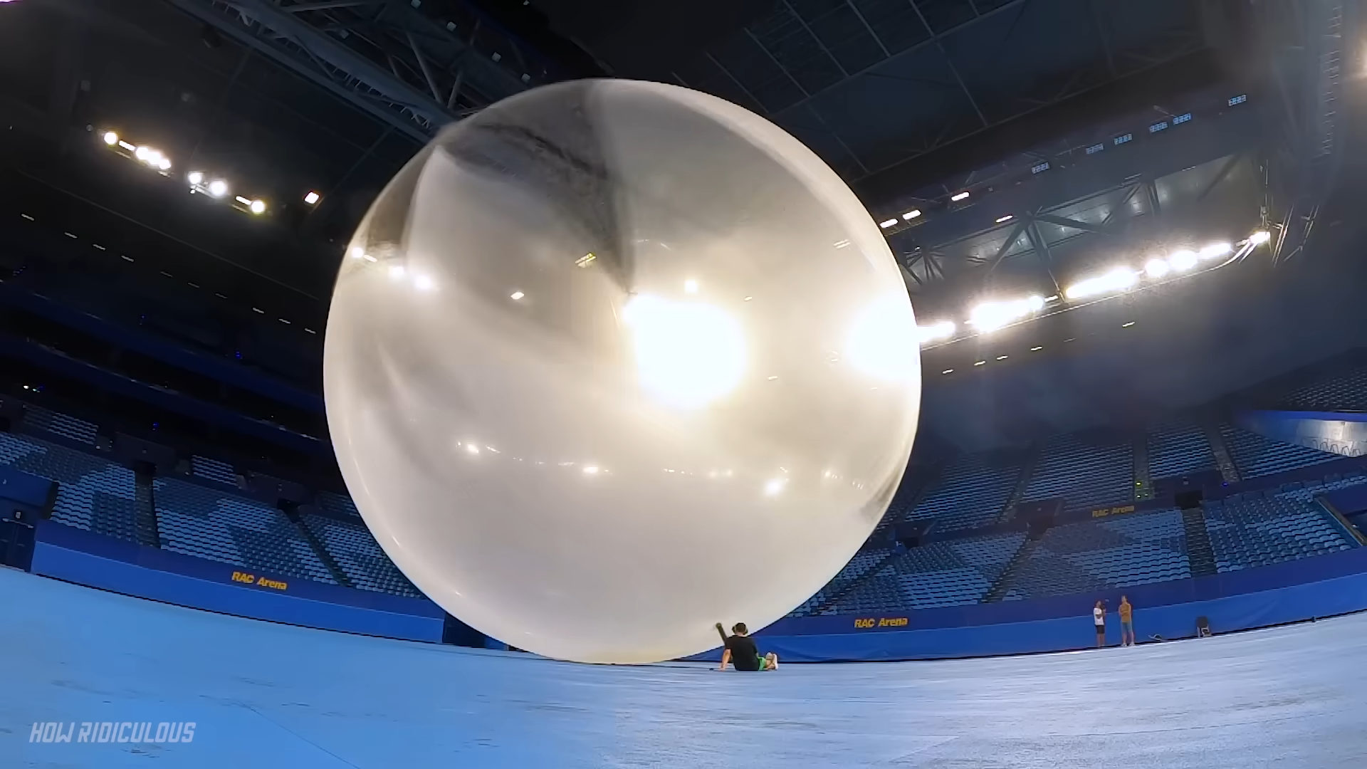 What happens when you pop a 40-foot balloon indoors