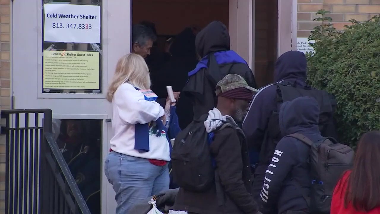 Cold weather shelters opening across Tampa Bay as temperatures drop