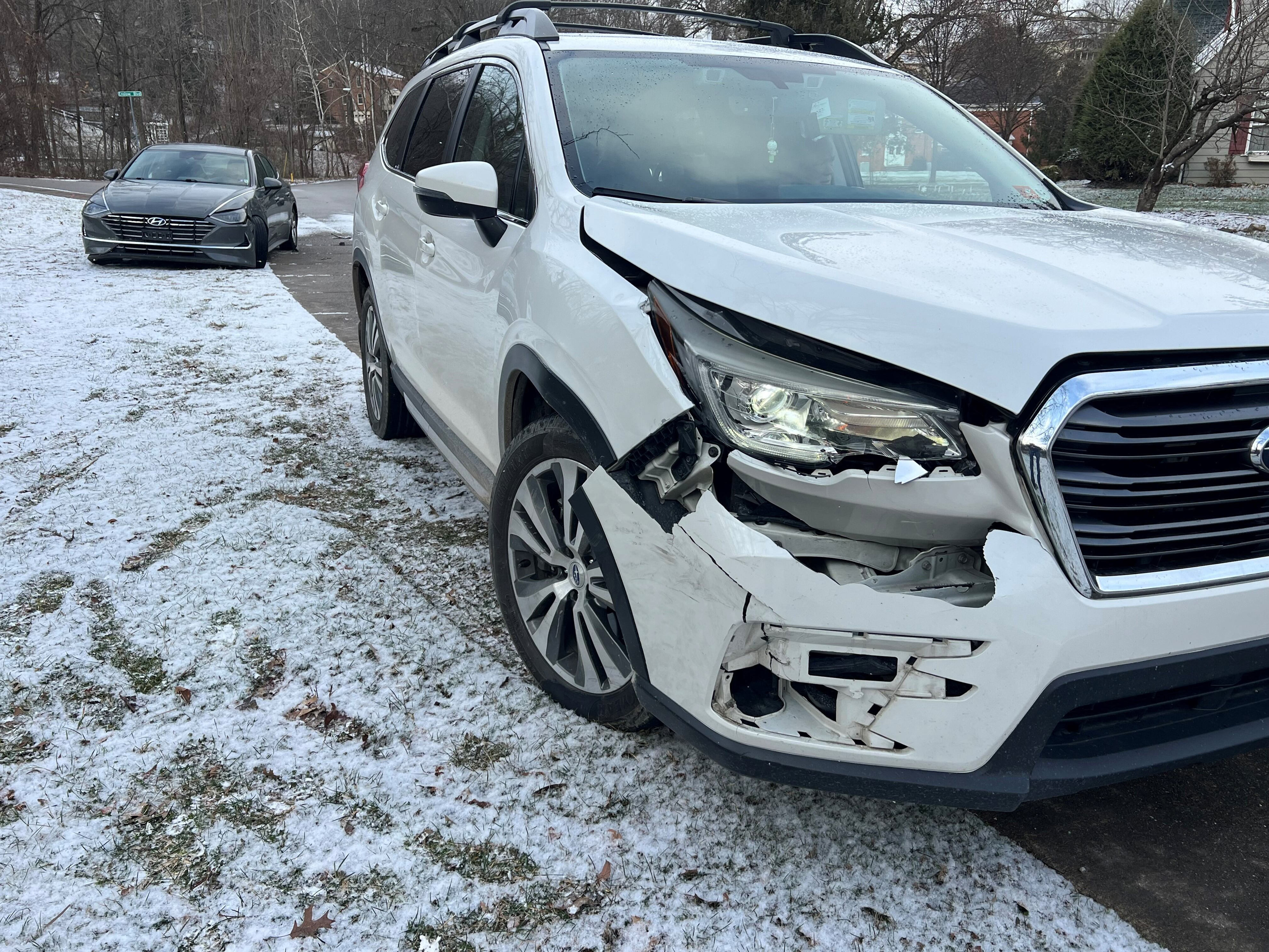 Icy conditions lead to crash