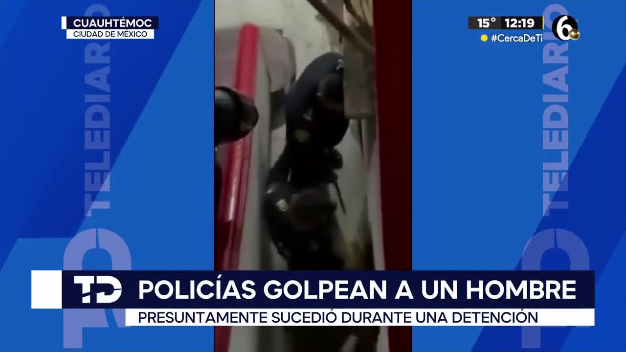Graban a policías golpeando a hombre por la espalda en Tlatelolco ...