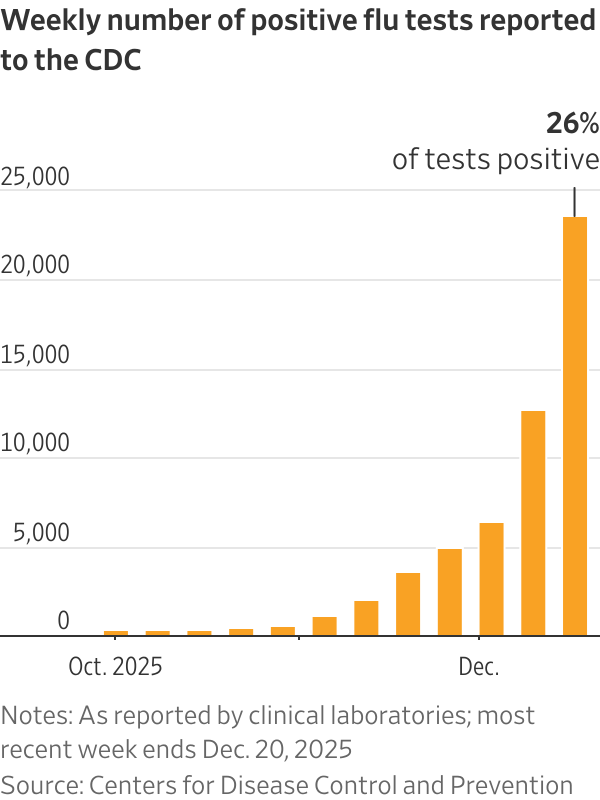 Influenza cases surge, raising fears of severe flu season