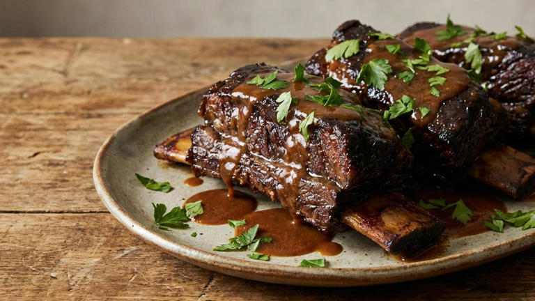 Bourbon-braised short ribs