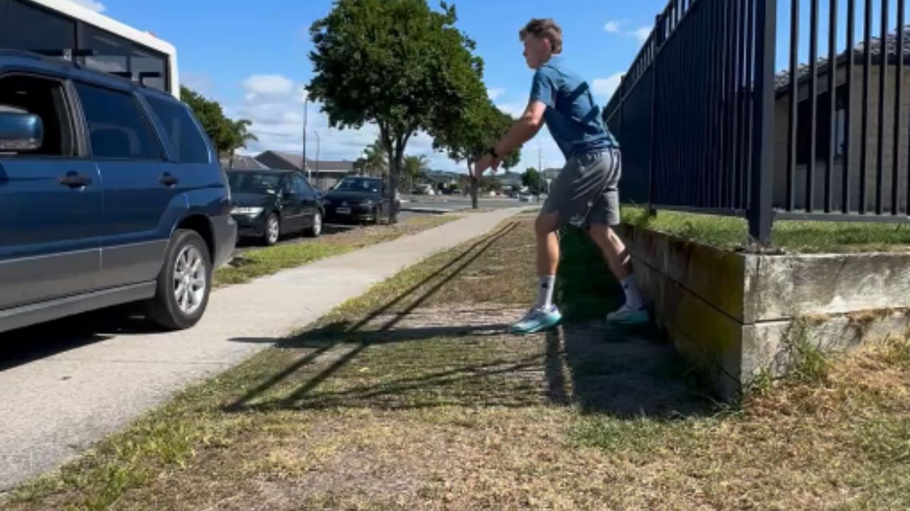 Jumping challenge takes a hilarious turn when man tries leaping from ...