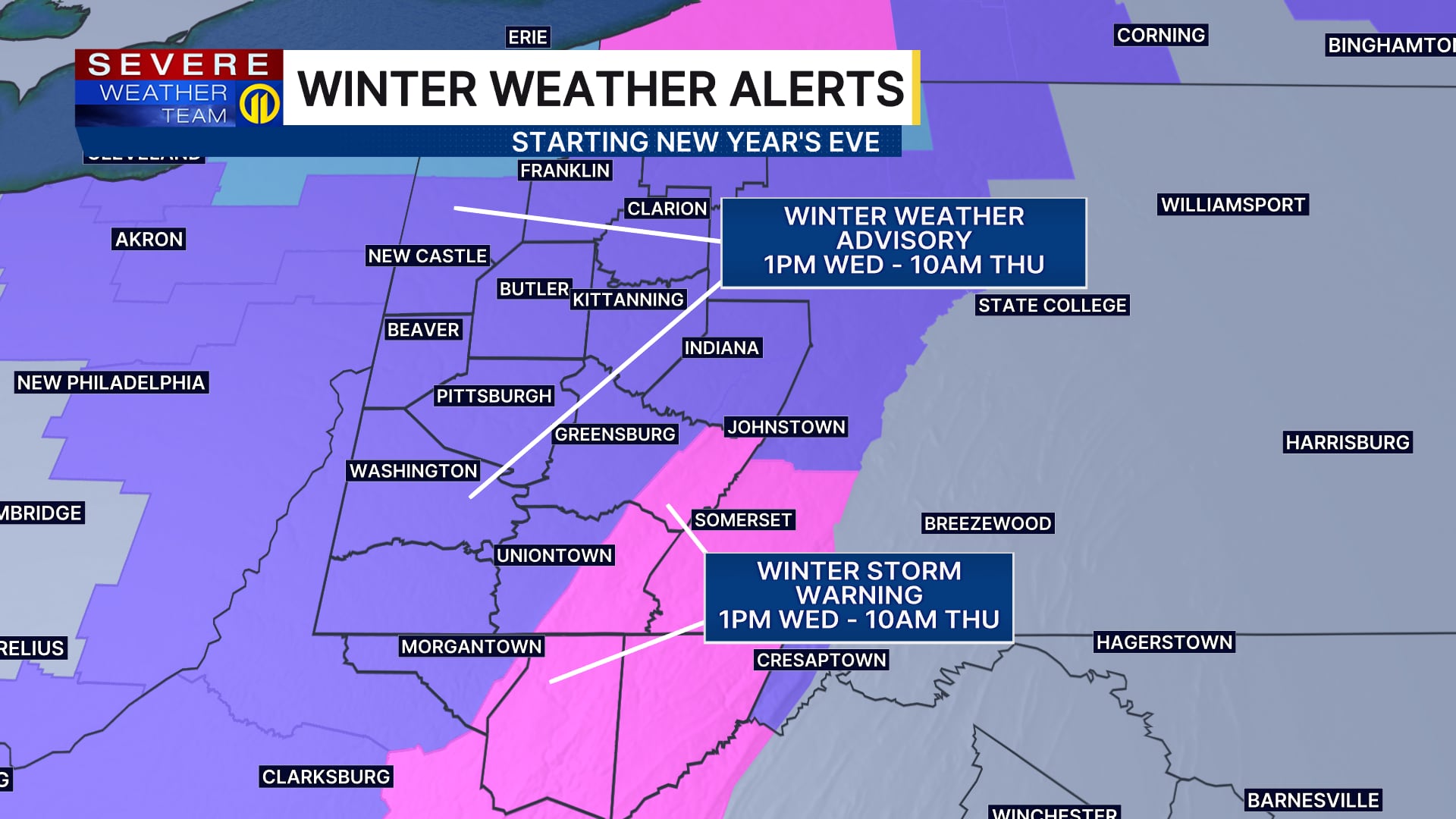 More snow on the way for New Year’s Eve