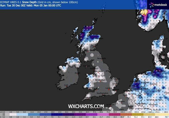 UK weather maps show exact date snow blankets England, Scotland, Wales ...
