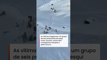 Avalanche mata três pessoas durante prática de esqui na Espanha #shorts