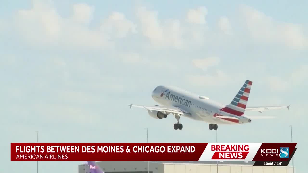 American Airlines adds more flights from Des Moines to Chicago
