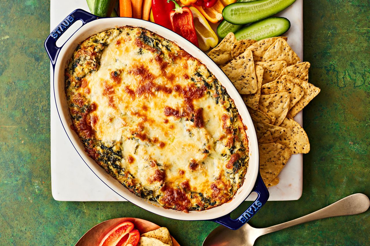 Three-Cheese Spinach-Artichoke Dip
