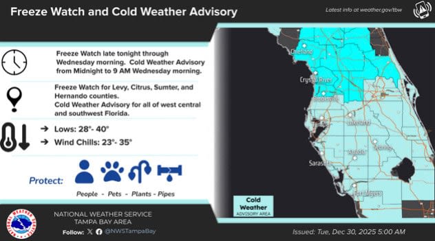 Arctic blast: Wind chills to plunge into 20s as cold weather advisory ...