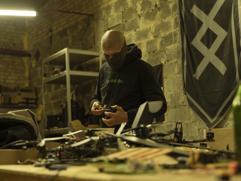 A drone engineer at a Ukrainian military research and development lab.