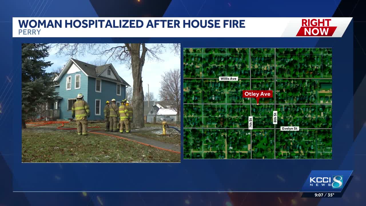 One person hospitalized after house fire in Perry