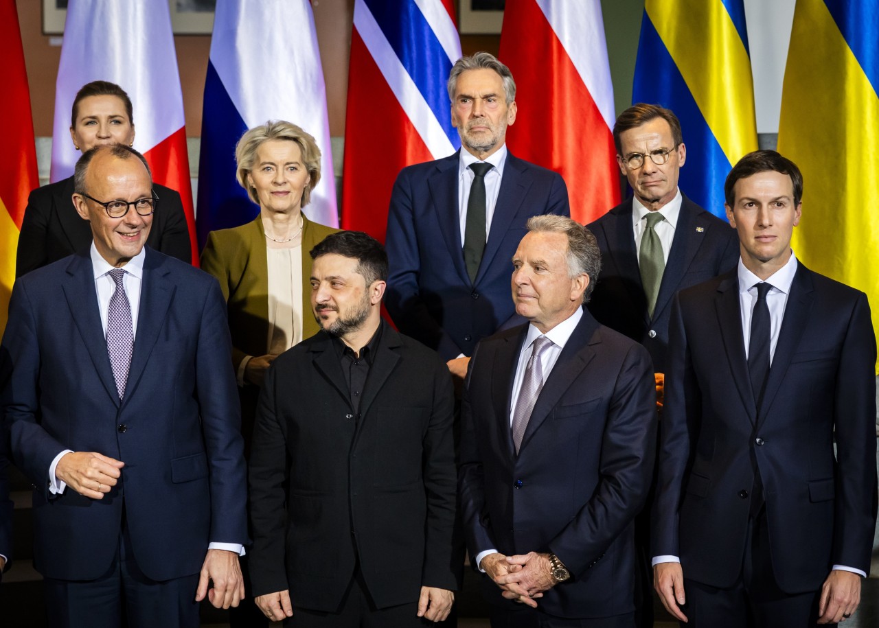 European leaders, Ukrainian President Volodymyr Zelensky and U.S. envoys met in December as peace talks continued.