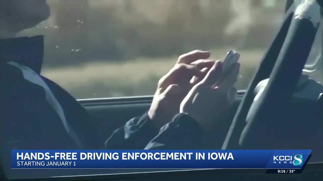 Fines for Iowa's hands-free law start Jan. 1: What drivers need to know