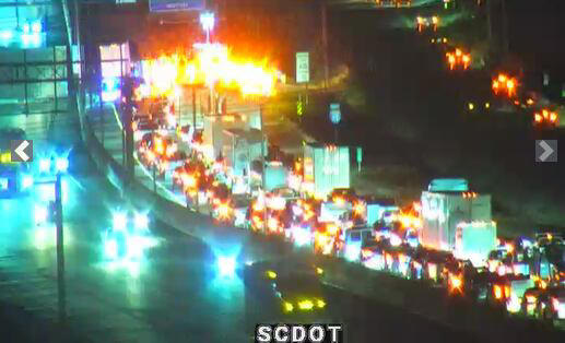 SCDOT: All lanes blocked on I-85S after crash in Greenville County