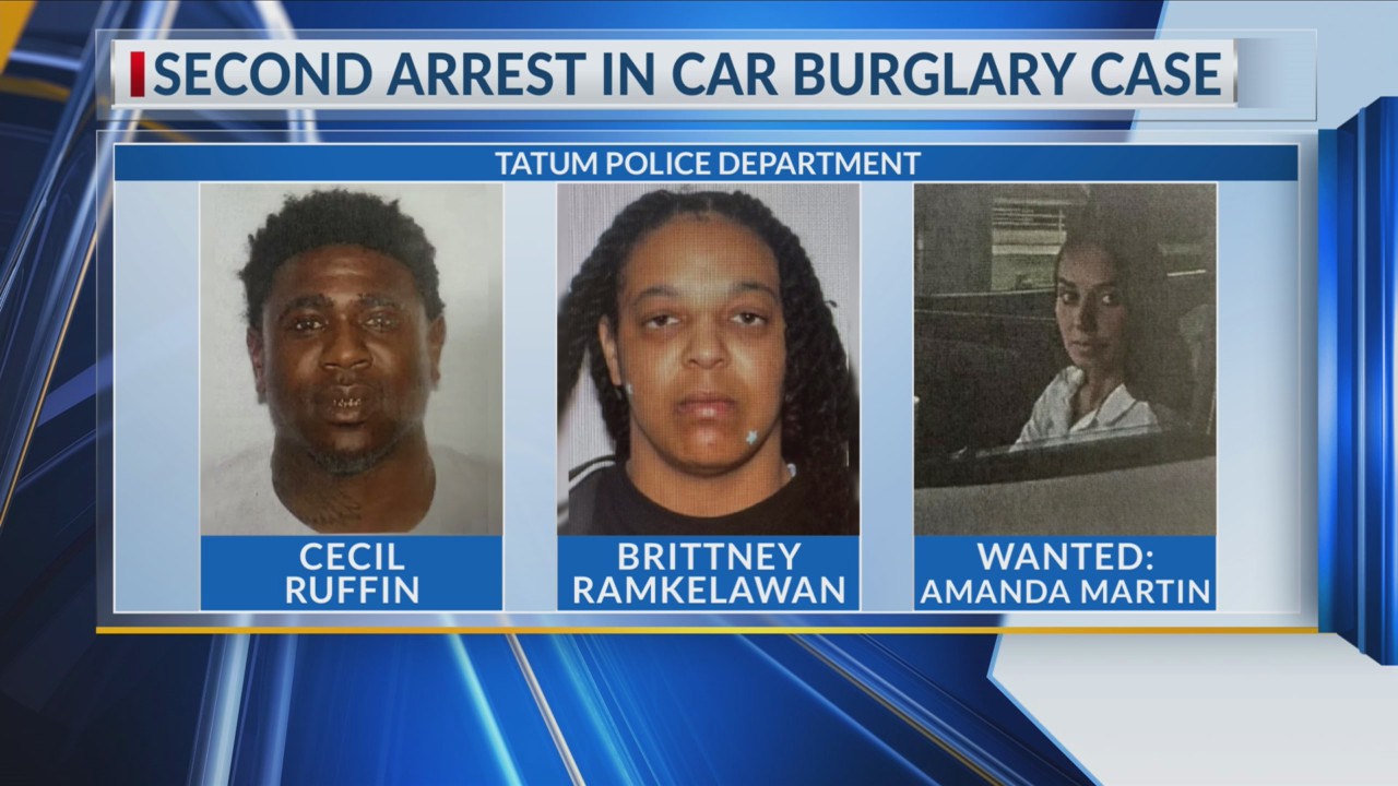 Second of three wanted suspects arrested in East Texas car burglary case