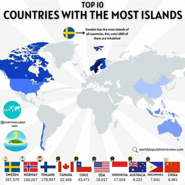 34 fun maps that provide interesting facts and statistical data