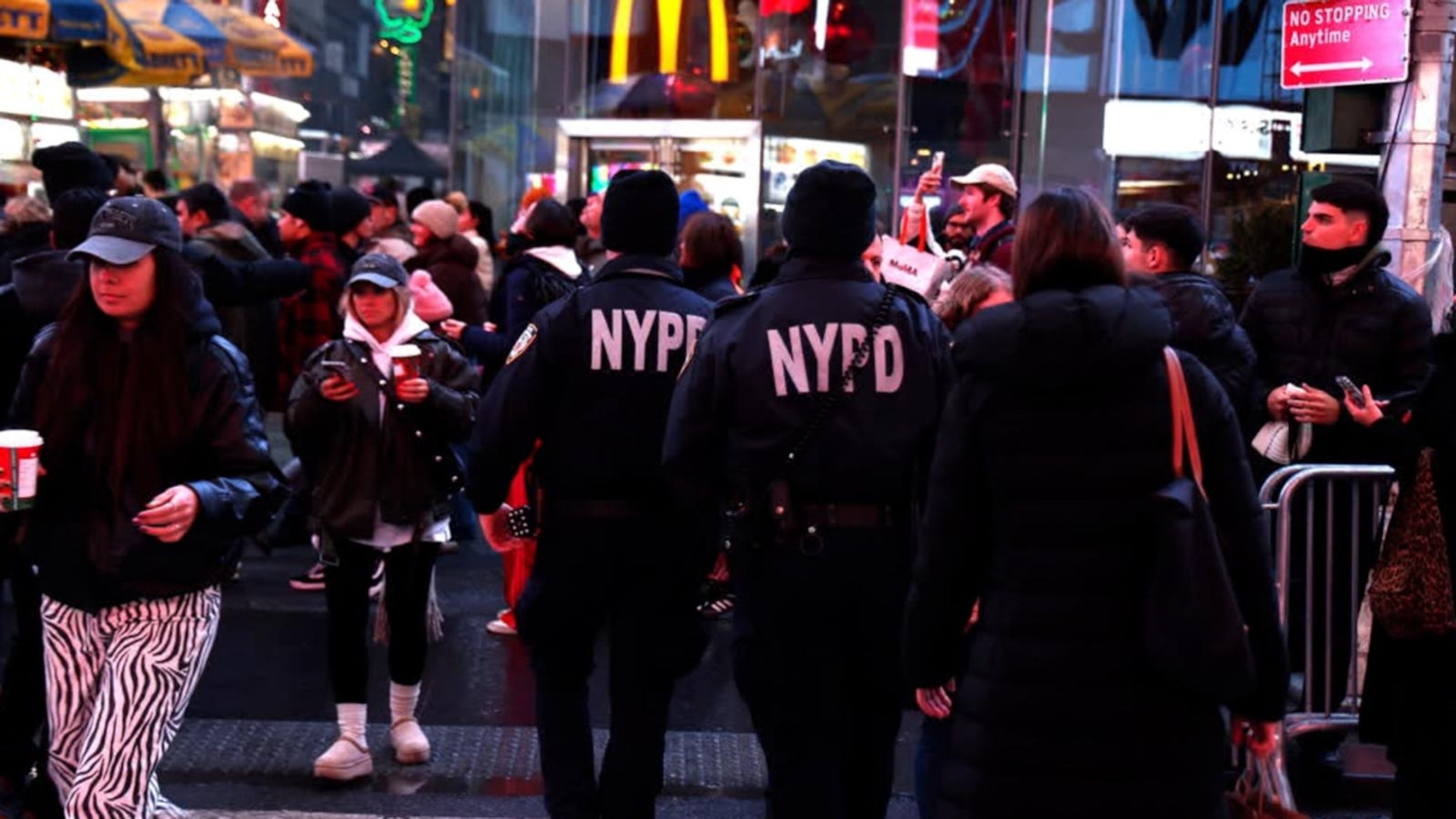 Security preparations underway in Times Square ahead of New Year's Eve